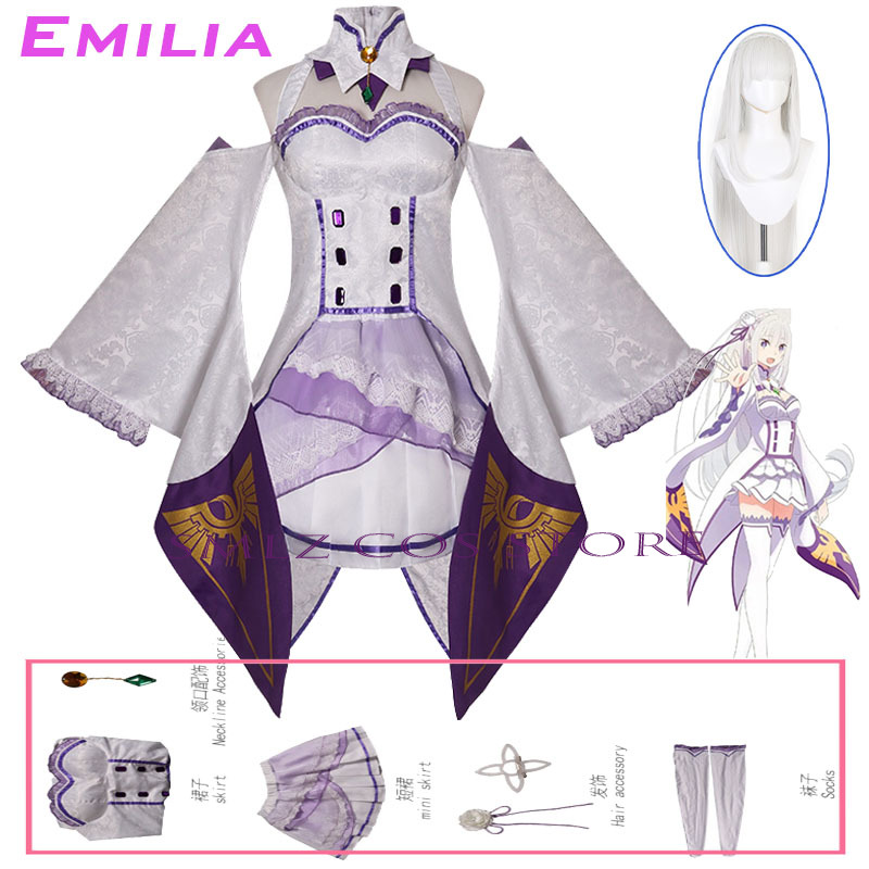 Women'S Accessories For Suit - Disfraz de Emilia Cosplay Anime Re