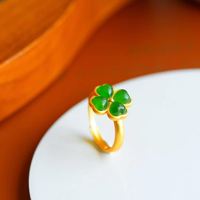 Women'S Vintage Accessories - Anillo de trébol de cuatro hojas