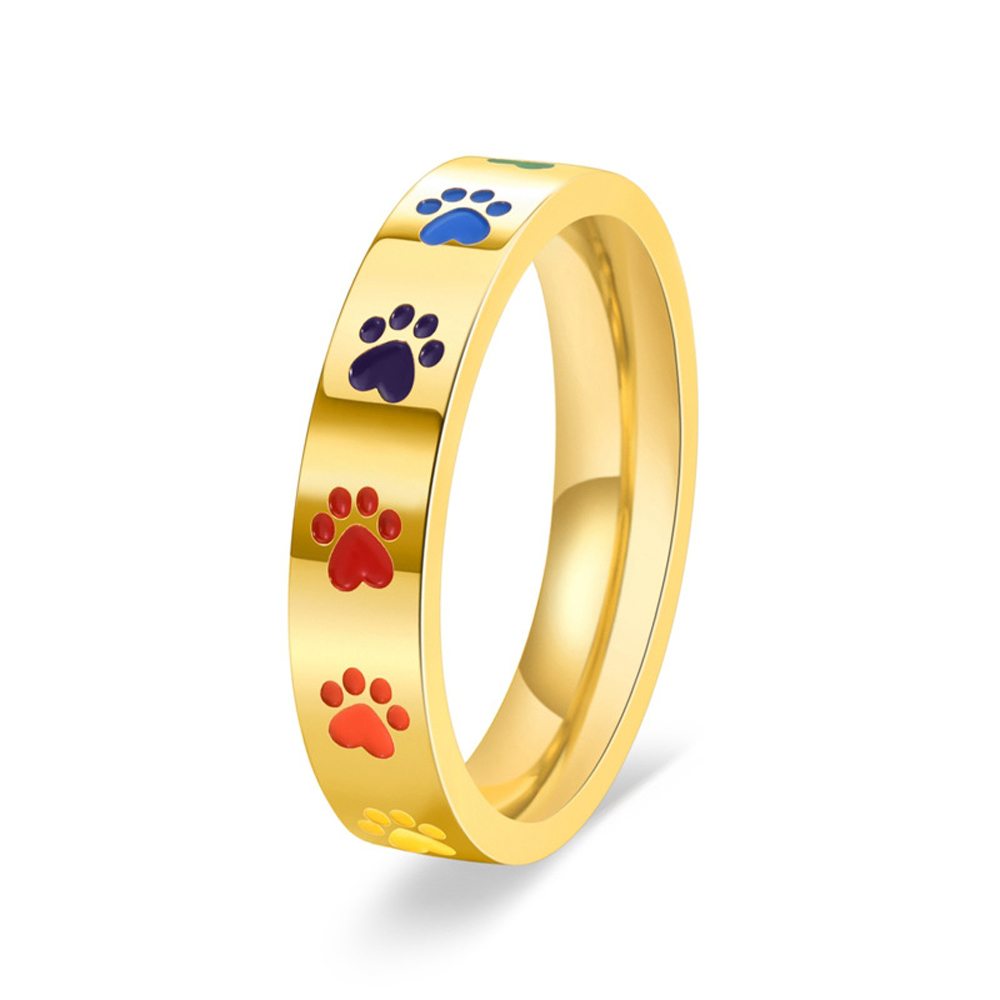 Anillo con estampado de perro  - Women'S Accessories Rainbow Shops reseña y precio