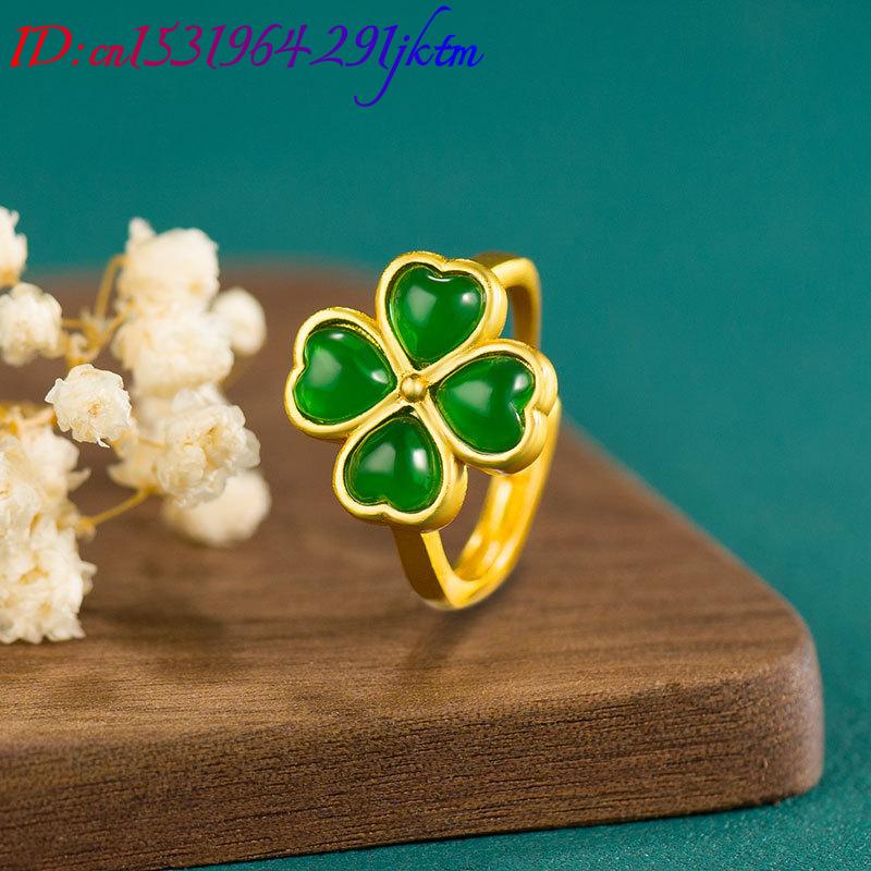 Anillo de trébol de cuatro hoj - Women'S Vintage Accessories reseña y precio